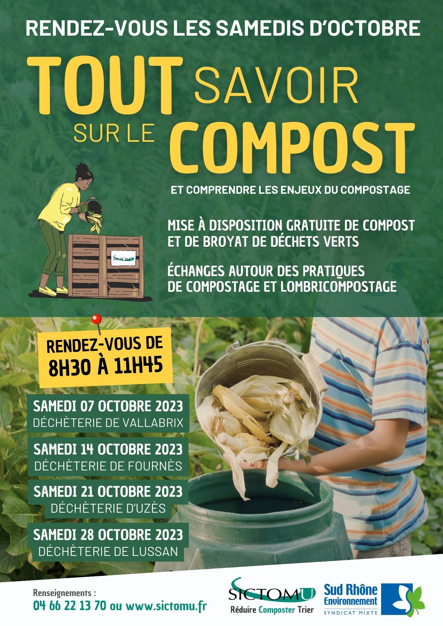 SICTOMU - distribution compost et broyat de déchets verts